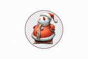 Red Christmas Snowman Clipart, an Illustration by Libby Wishes (Thumbnail 5 of 7)