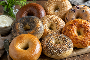 Artisan Bagel Assortment, a Food & Drink Photo by Hamza067