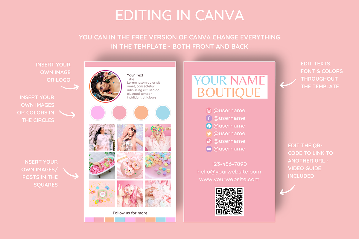 Business Card Template - Pastel, a Business Card Template by SunshineStudioBoutique (Photo 4 of 9)