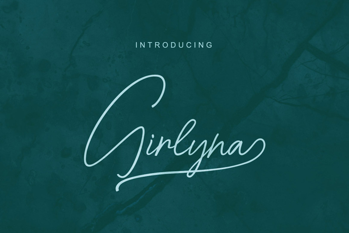Girlyna Script Font preview 4