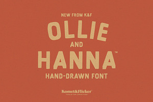 Ollie and Hanna, a Sans Serif Font by Komet & Flicker