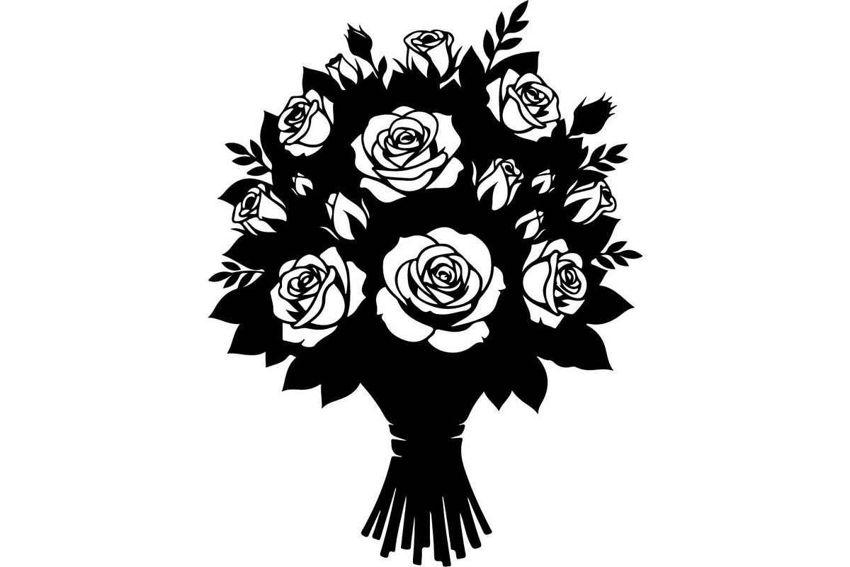 Floral Bouquet Silhouette, an Object Graphic by Creativeshirt (Photo 2 of 20)