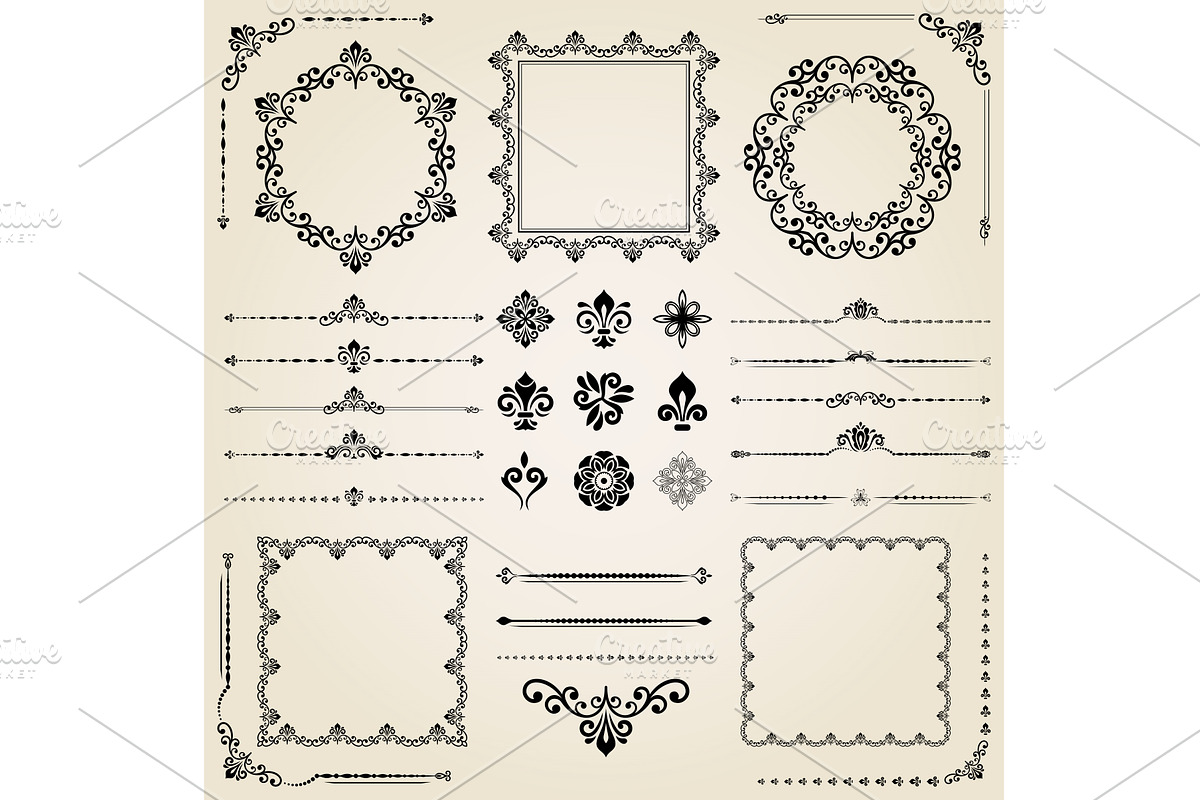 Vintage Set of Elements, a Texture Graphic by FineArtStudio (Photo 1 of 3)