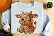 Faux Rhinestone Cow PNG, a Decorative Illustration by Craftsbeefy (Thumbnail 3 of 6)