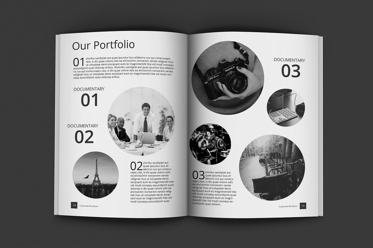 Black And White Proposal Project, a Brochure Template by feydesign (Photo 7 of 16)