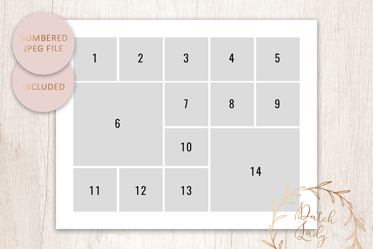 PSD Photo Collage Template #1, a Stationery Template by The Dutch Lady ...