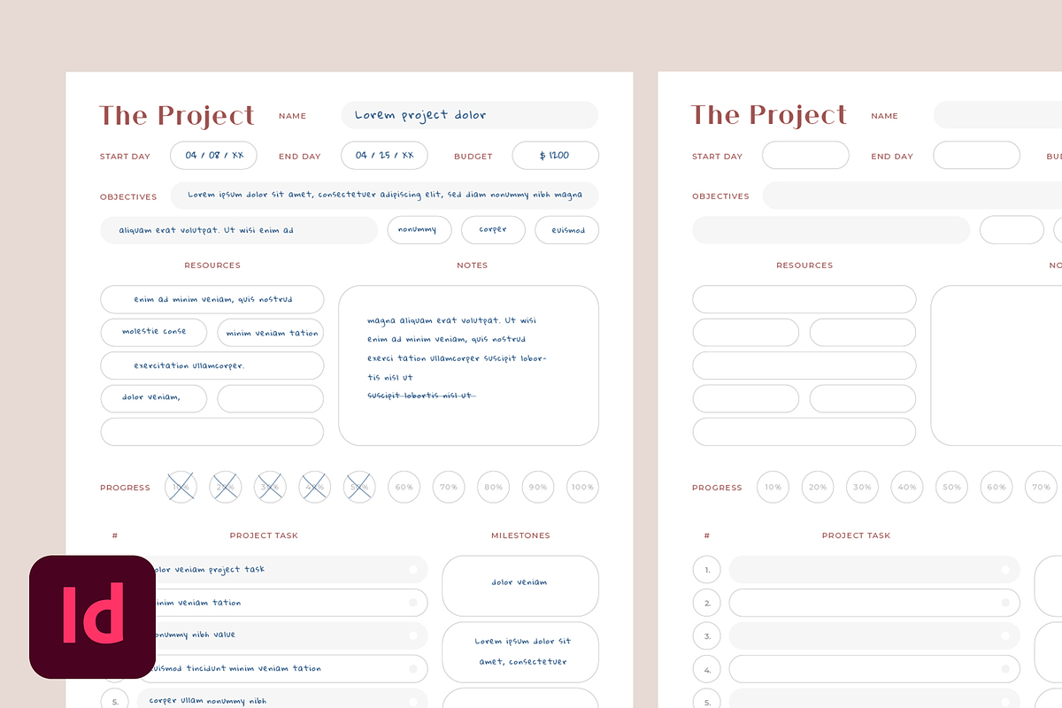 The Project - Modern Planner Layout, a Stationery Template by Filip Studio (Photo 1 of 6)