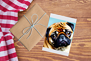 Template, Pug Puppy, a Stationery Template by Boho Pixel Dust (Thumbnail 4 of 5)