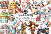 Barnyard Birthday Clipart Bundle, an Illustration by Designking (Thumbnail 1 of 4)