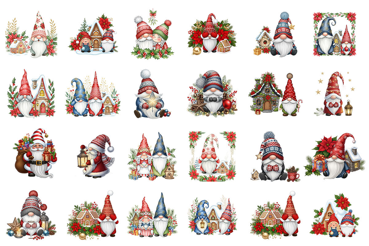 CHRISTMAS GNOME clipart, an Object Graphic by Pixxel_Studio (Photo 4 of 4)