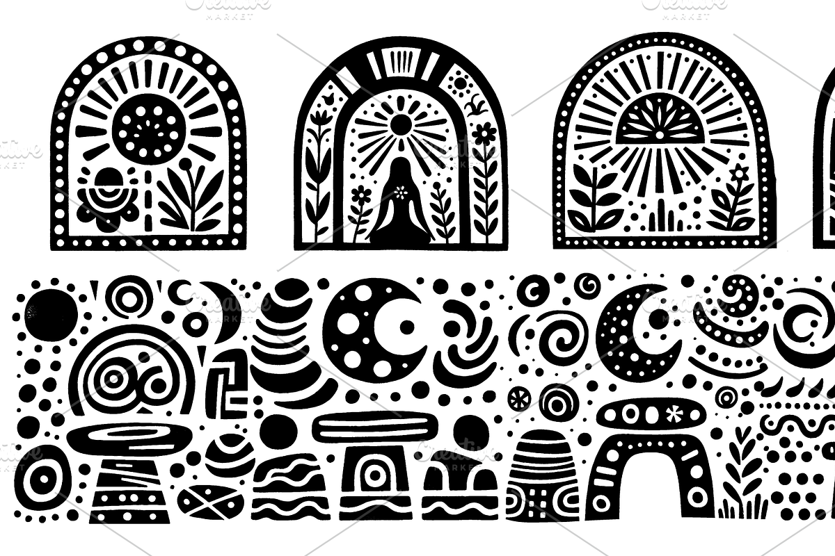 Vintage Birds Folk Art, a Decorative Illustration by devastd (Photo 6 of 28)