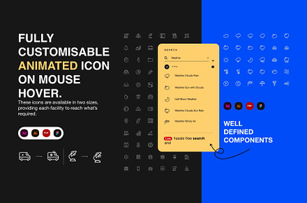 1000+ Fully Animated icons - XD
