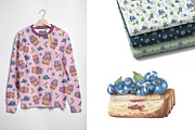 Blueberry watercolor collection, an Object Illustration by Pattern + watercolor (Thumbnail 8 of 10)