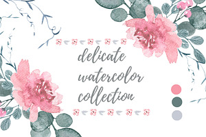 Delicate watercolors collection