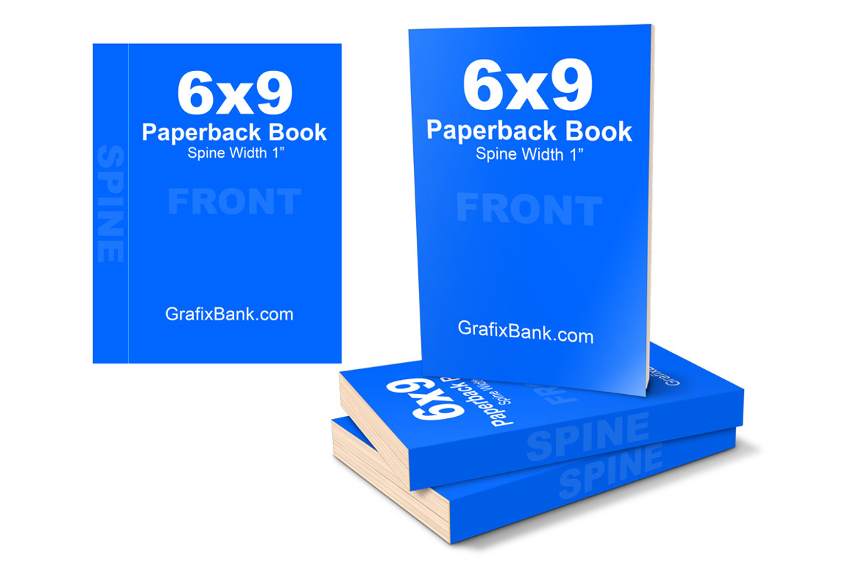 6 x 9 Paperback Stack PSD Mockup, a Print Template by Cover Actions Premium (Photo 1 of 4)