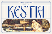 Kestia - Art Nouveau Typeface, a Sans Serif Font by Valentino Vergan (Thumbnail 1 of 14)