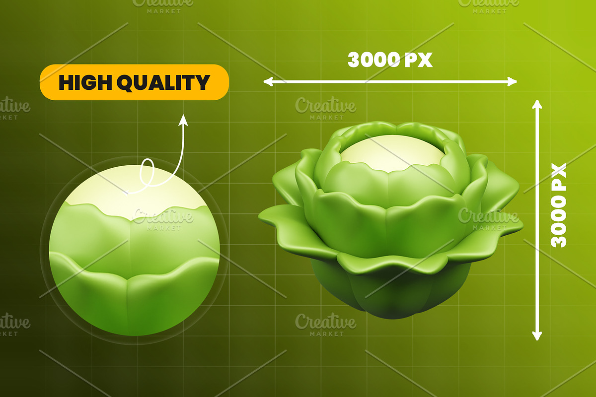 Nutrition Food 3d Icon Pack, an Object 3D Model by Ui Stock (Photo 5 of 6)