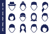Man and Woman Silhouette heads, an Object Graphic by nandinigraphics (Thumbnail 2 of 3)