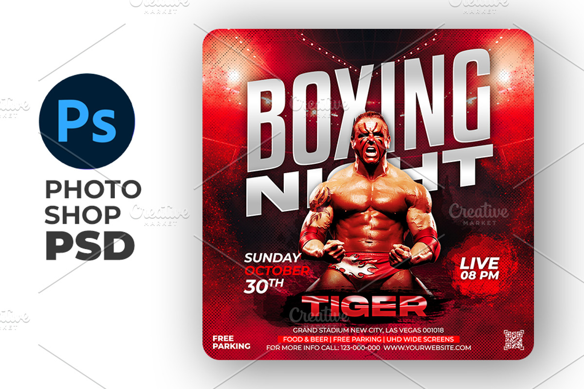 Boxing Flyer Template, a Flyer Template by Artonix (Photo 2 of 3)