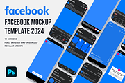Facebook Template Mockup 2024, a Social Media Template by Dilshod Sobirov (Thumbnail 1 of 9)