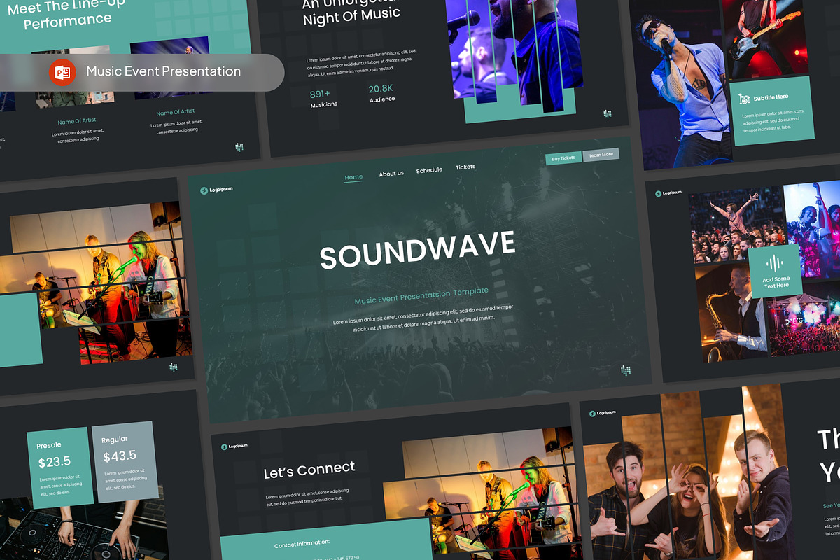 Music Event Presentation PPT, a Presentation Template by Antstheme (Photo 1 of 3)