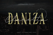 Daniza Claretta - Serif and Signatur, a Script Font by Inspiratype (Thumbnail 1 of 11)