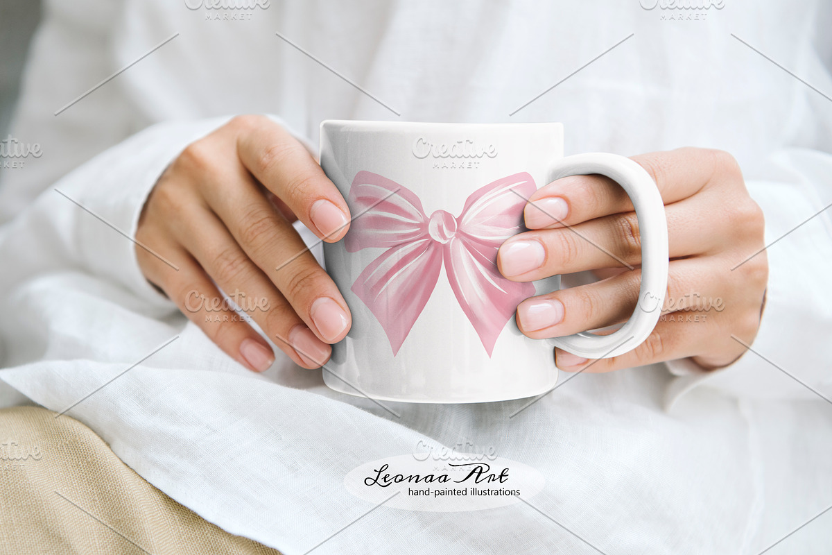 Bows Watercolor Clipart Collection, a Decorative Illustration by Leonaa art (Photo 8 of 9)