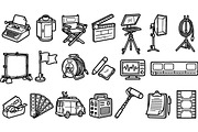 Hand Drawn Film Equipment Set, an Illustration by designvectx (Thumbnail 2 of 3)