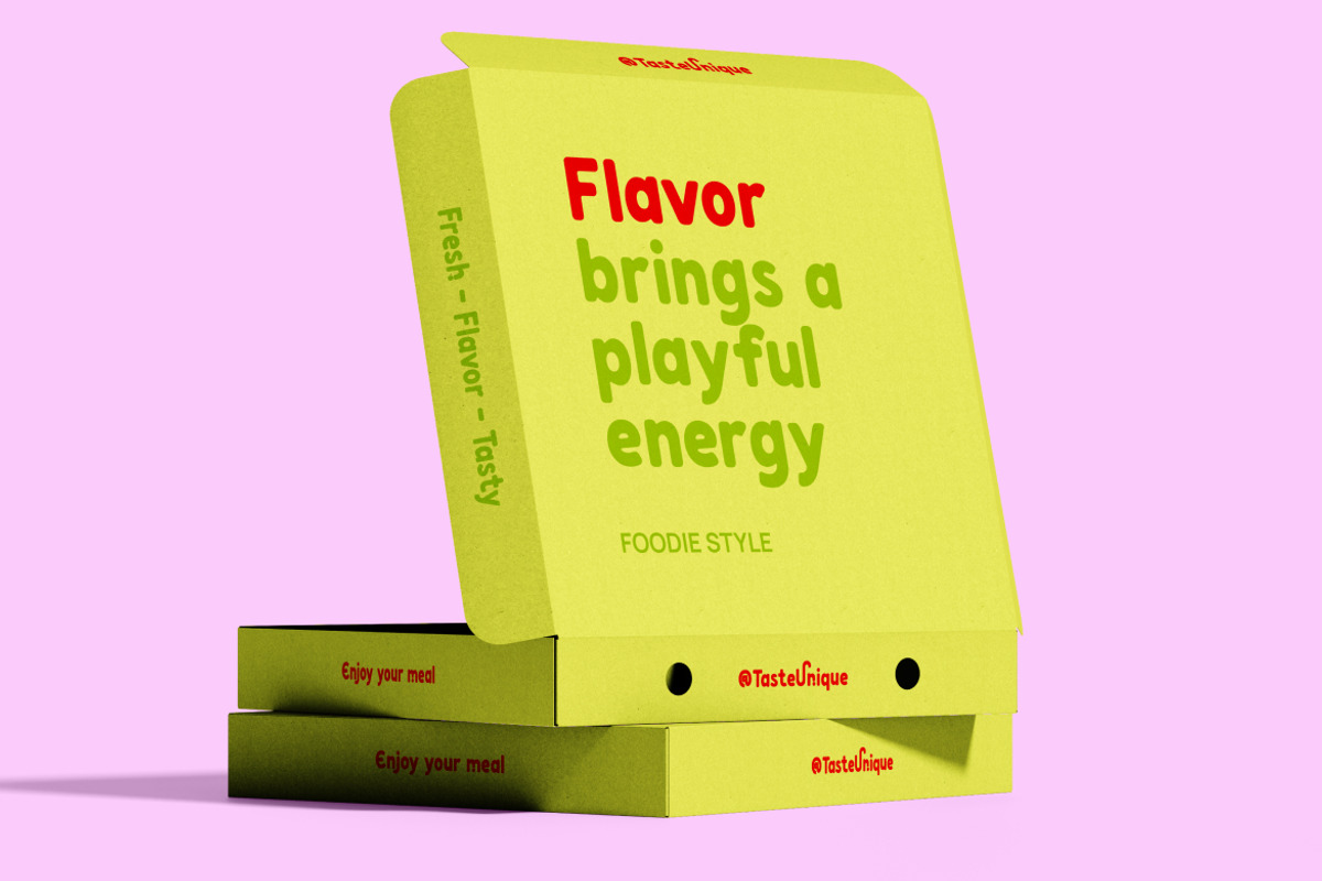 Monraha Food Display Font, a Sans Serif Font by Rasio Studio (Photo 6 of 7)