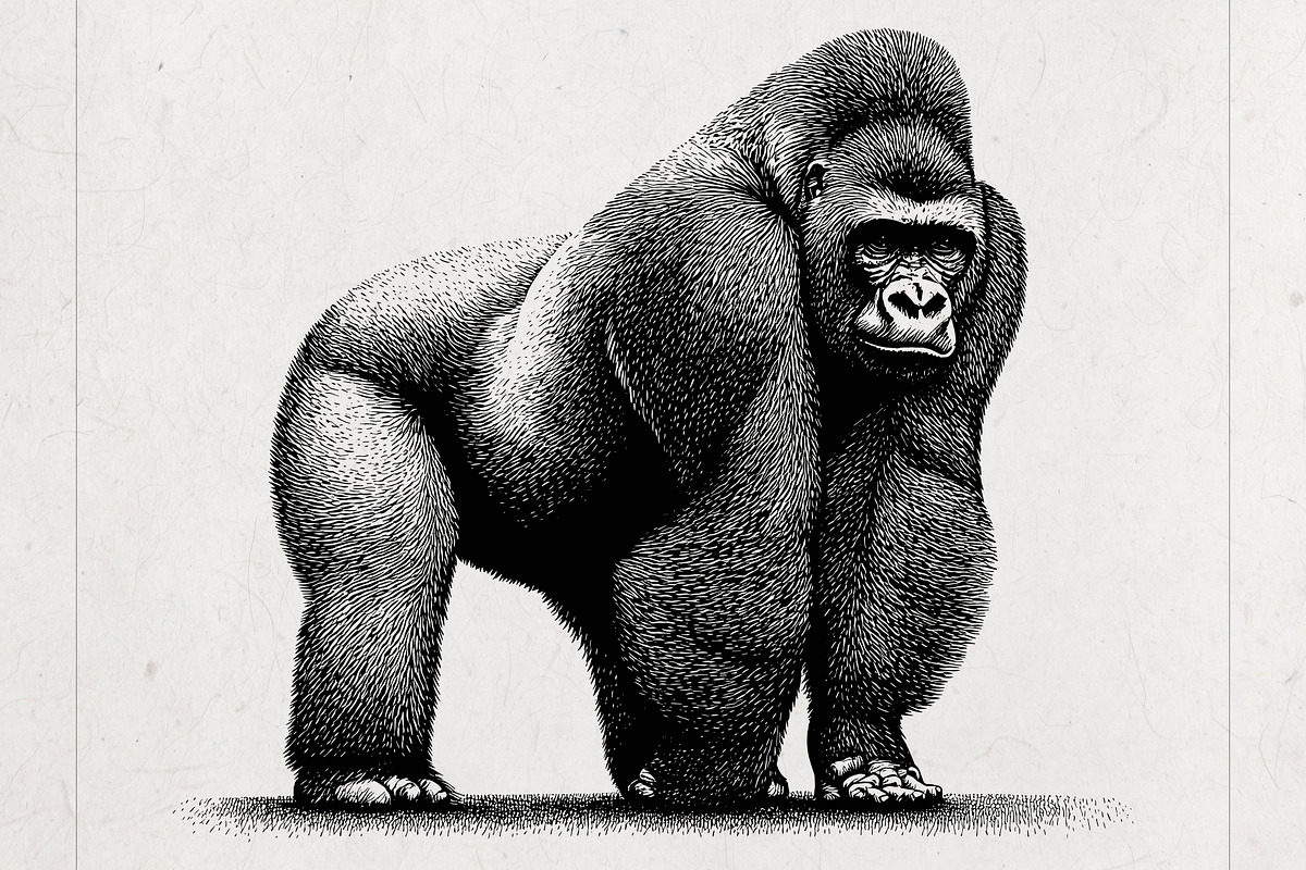 Wildlife Engraving Vector Pack, an Animal Illustration by Alternate Studio (Photo 5 of 6)