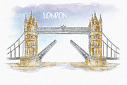 Water Color Landmark, an Object Graphic by NStudio (Thumbnail 5 of 12)