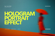 Hologram Portrait Effect, a Layer Style Add-On by Milka (Thumbnail 1 of 6)