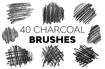 Charcoal Brushes, a Brush Add-On by UnicDesign