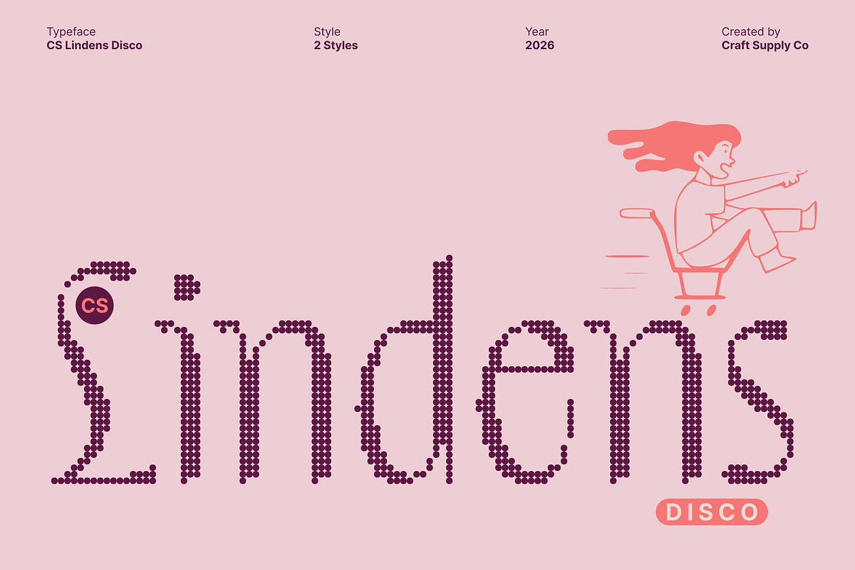 CS Lindens Disco, a Sans Serif Font by Craft Supply Co. (Photo 1 of 8)