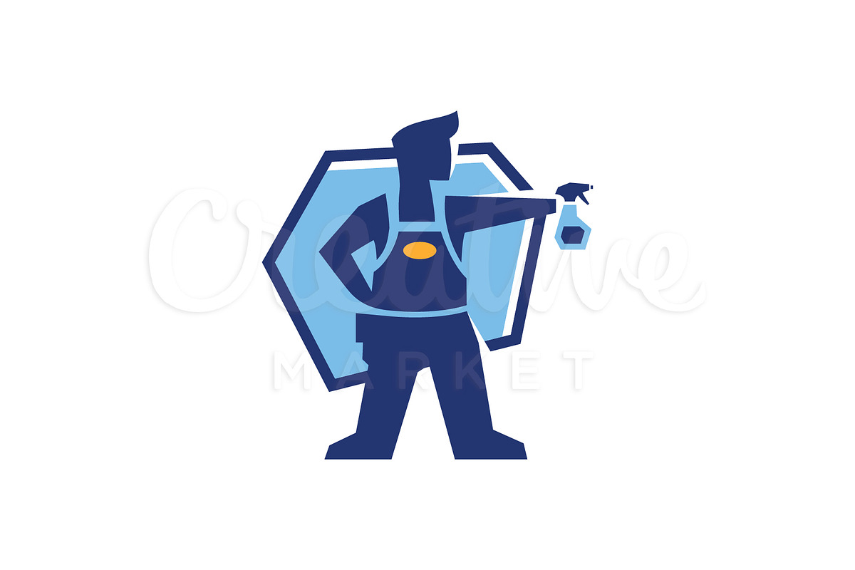 Cleaning Service Logo, a Branding & Logo Template by nospacestore