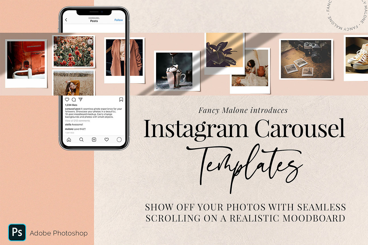 SALE Carousel Template for Instagram, a Social Media Template by Fancy Malone (Photo 1 of 9)