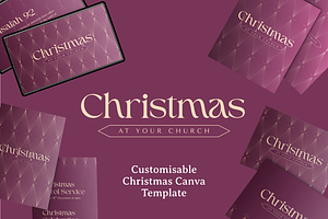 Diamonds Christmas Canva Template