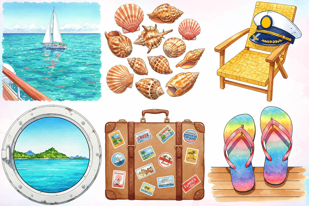Cruise Adventure Summer Clipart PNG, a Seasonal Illustration by Canvas Craft (Photo 4 of 5)