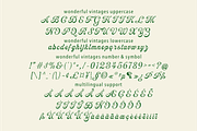 Wonderful Vintages - Retro Font, a Font by Keithzo (Thumbnail 5 of 6)