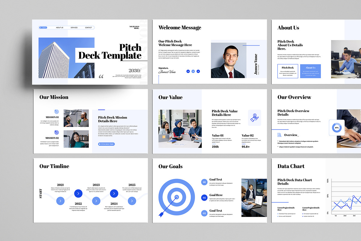 Pitch Deck Presentation Template, a Presentation Template by MightyDesign (Photo 1 of 8)