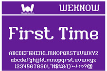 First Time font