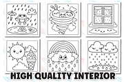 Cute Weather Coloring Book for Kids, a Decorative Illustration by Design Station (Thumbnail 7 of 7)