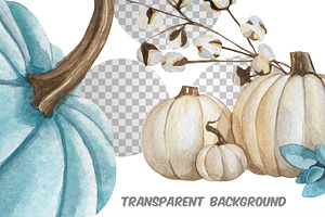 Watercolor Farmhouse Pumpkin Clipart