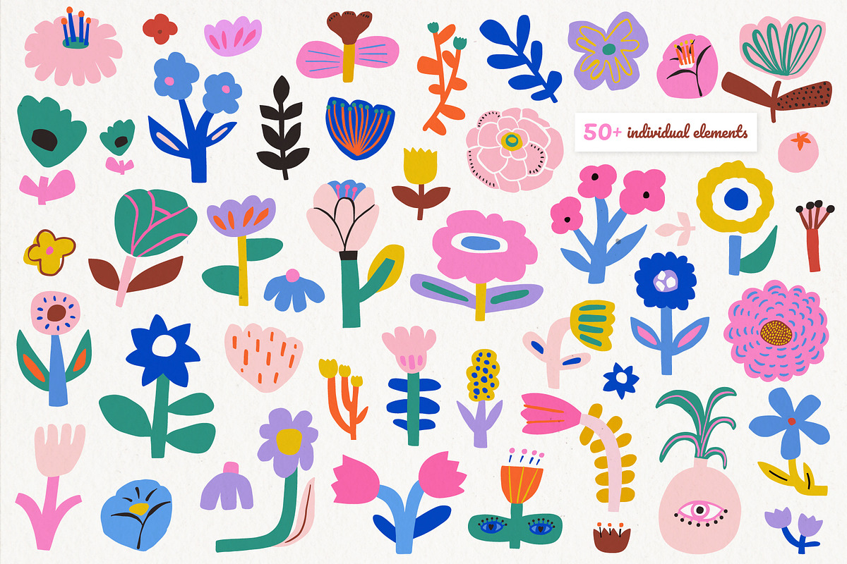 FLOWERBED floral collection, a Pattern Graphic by solmariart (Photo 2 of 5)