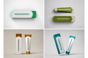 Minimalist Toothpaste Tube Mockup