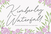 Kimberley Waterfall - Monoline Font