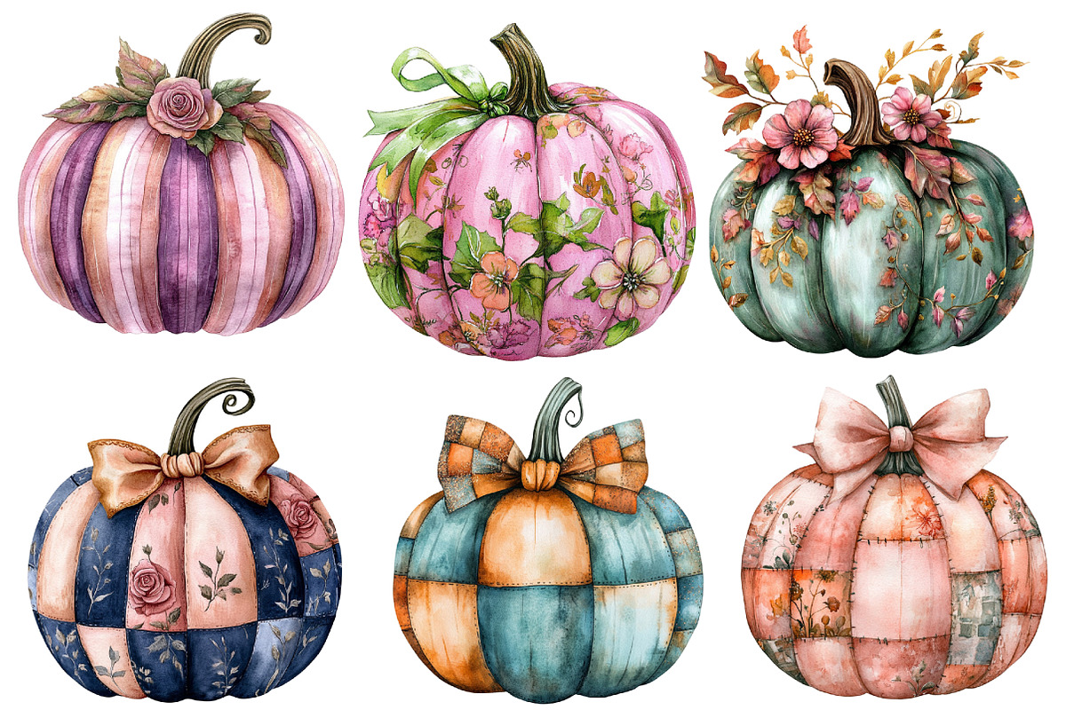 Whimsy Pumpkin Clipart, an Illustration by Designworld (Photo 2 of 6)