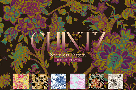 CHINTZ Floral Seamless Pattern