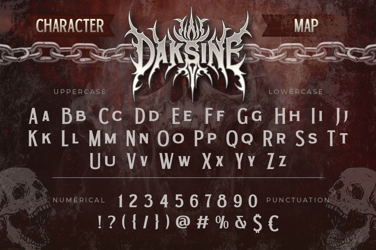 Daksine, a Blackletter Font by Burntilldead (Photo 2 of 10)