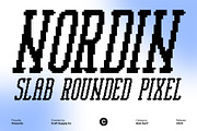 Nordin Slab Rounded Pixel, a Slab Serif Font by Craft Supply Co. (Thumbnail 1 of 8)